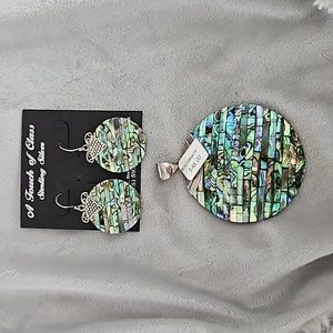 A Touch of Class Sterling Silver earrings and necklace pendant